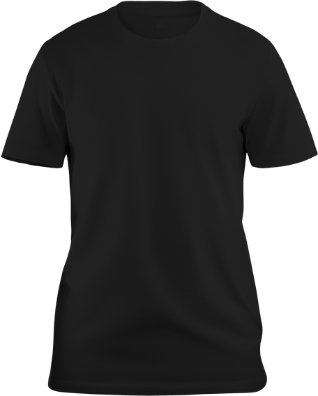 Black unisex t-shirt mockup, canvas bella, 3D rendering, png, front